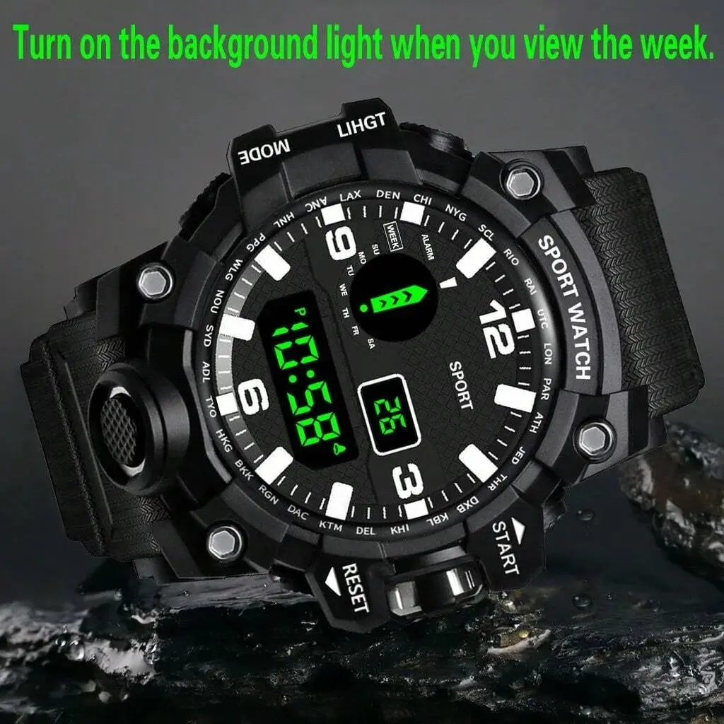 Multifunctional LED Digital Sport Watch