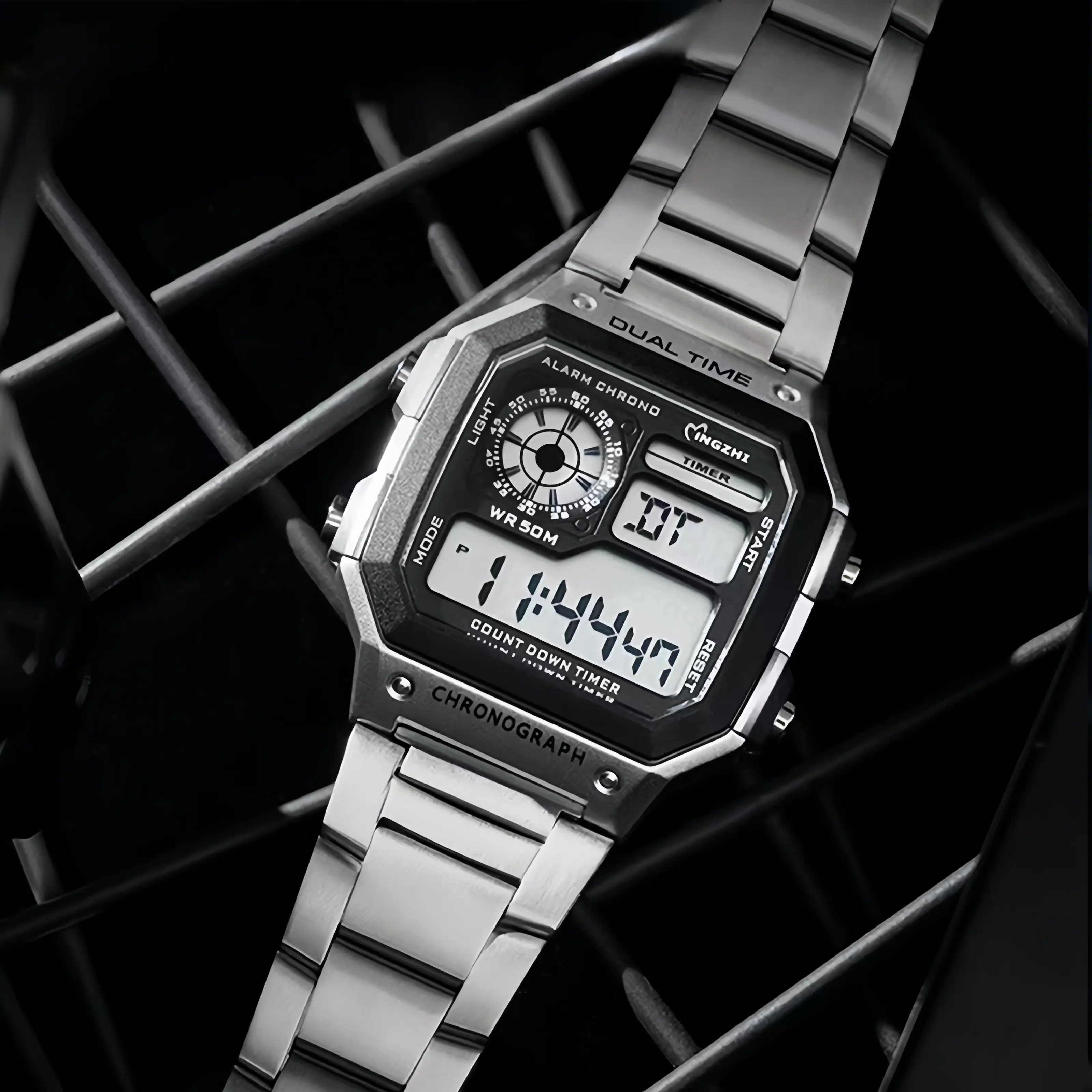 Digital Men's Sport Watch with Rectangular Dial