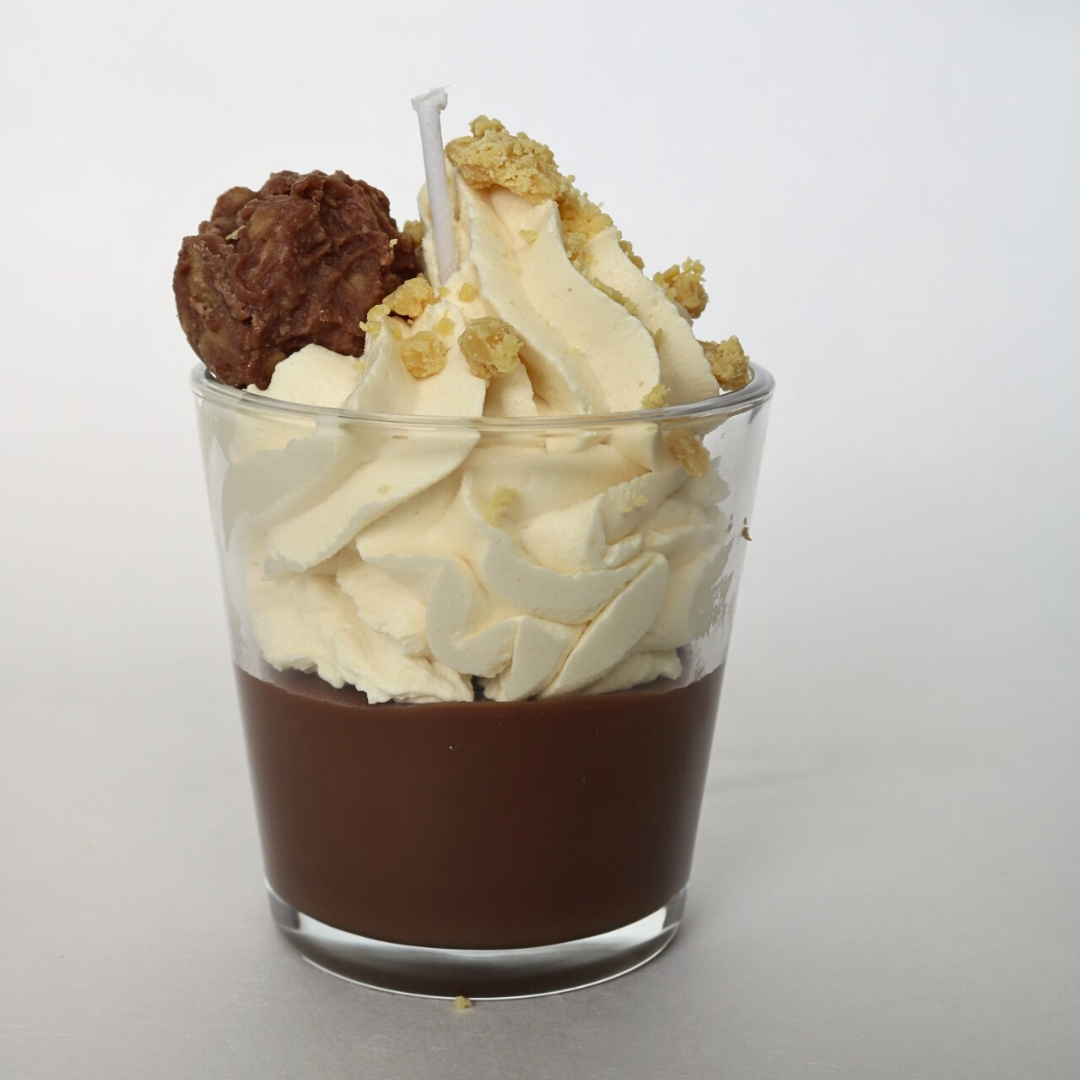 Bougie Gourmande - Rocher praliné M