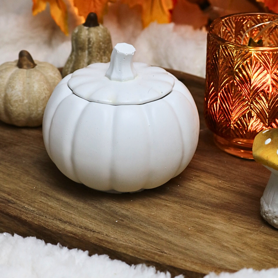 Bougie Halloween - Citrouille blanche