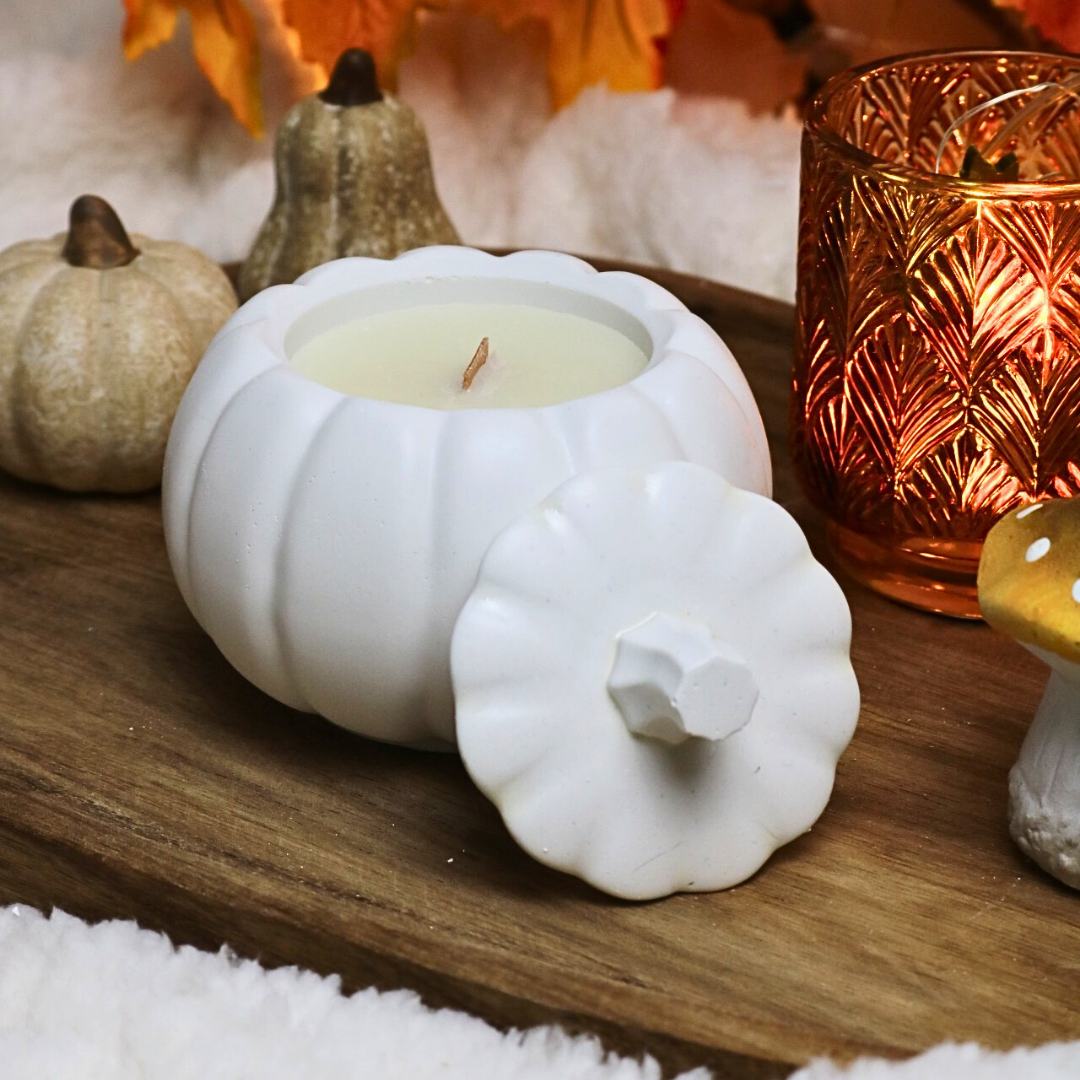 Bougie Halloween - Citrouille blanche