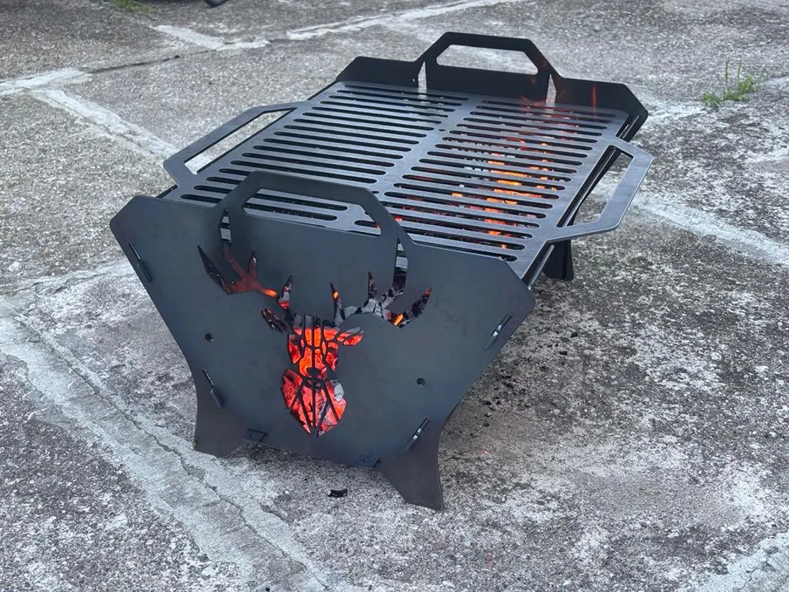 Zusammenklappbarer Grill „Eiserner Hirsch“