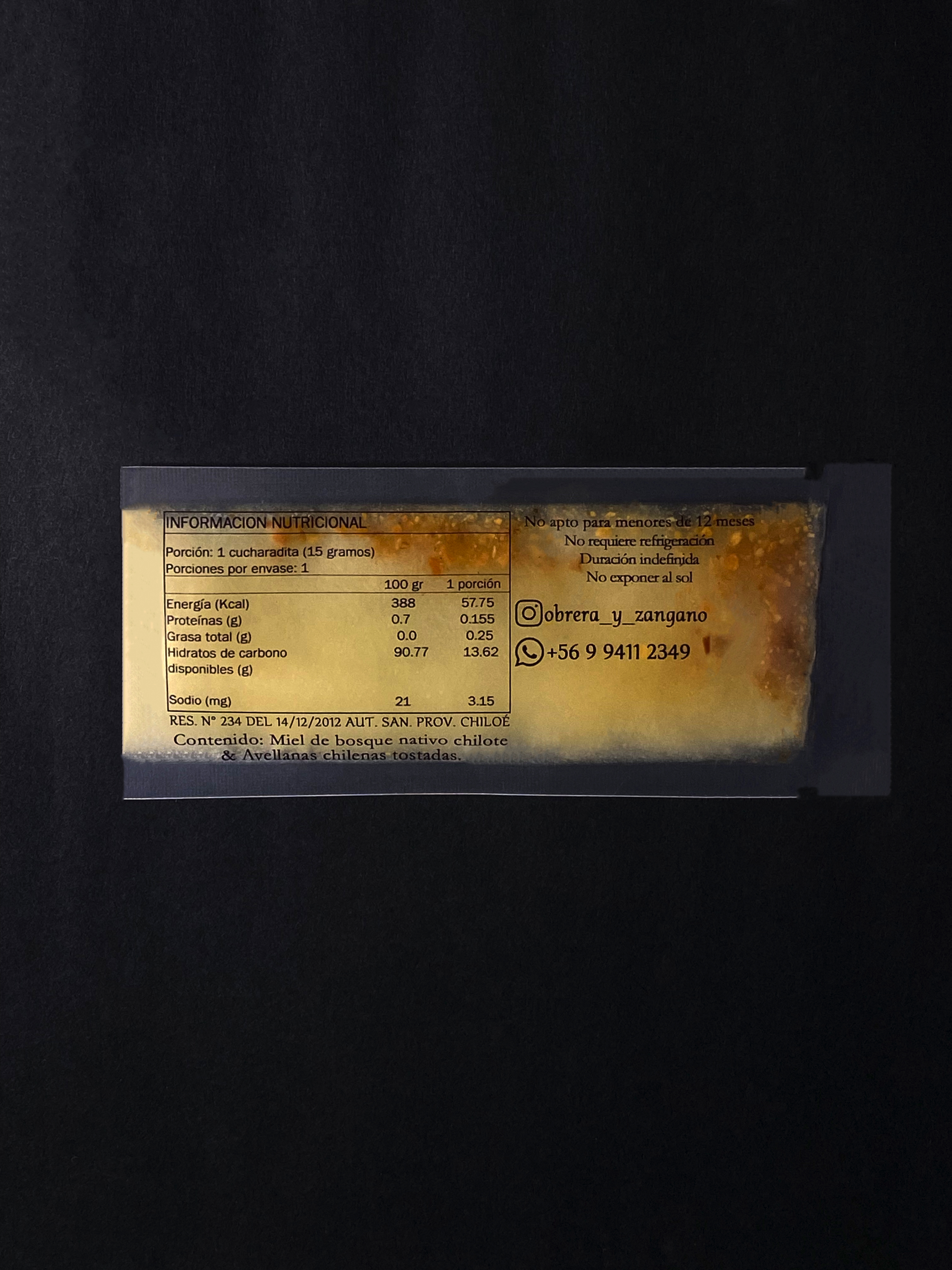 Crena de Miel con Avellanas ~ Sachets