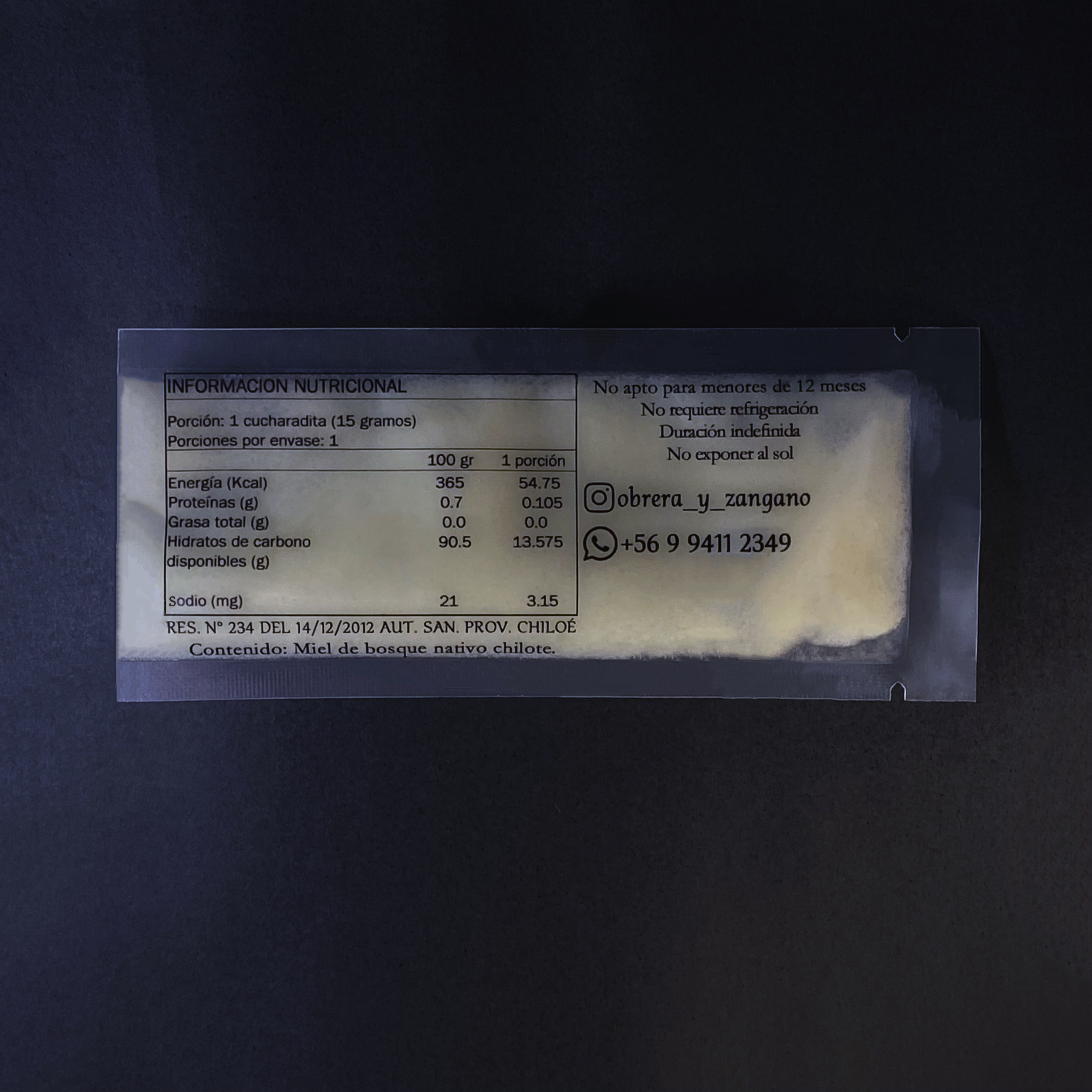 Crema de Miel ~ Sachets