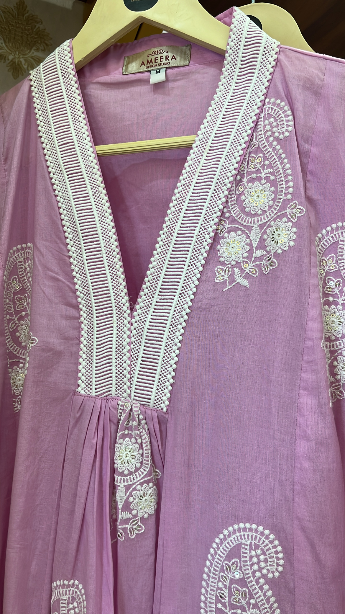 Lavendar Paisley Kurta Set
