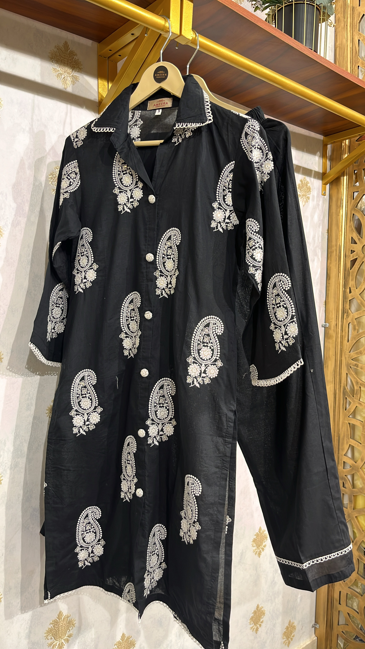 Black Paisley Co-ord Set