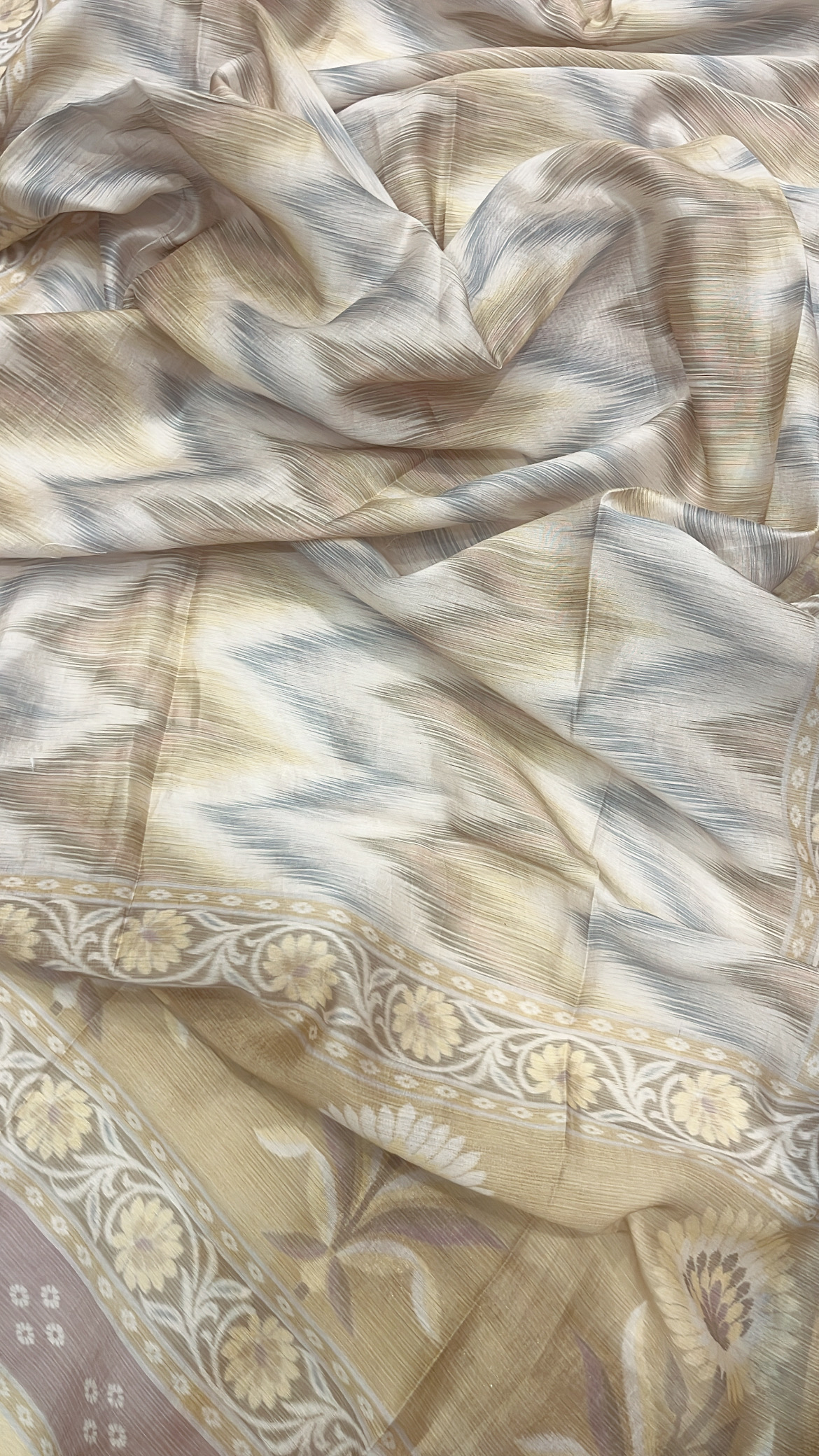 Nude Mustard Calcutta Silk Suit