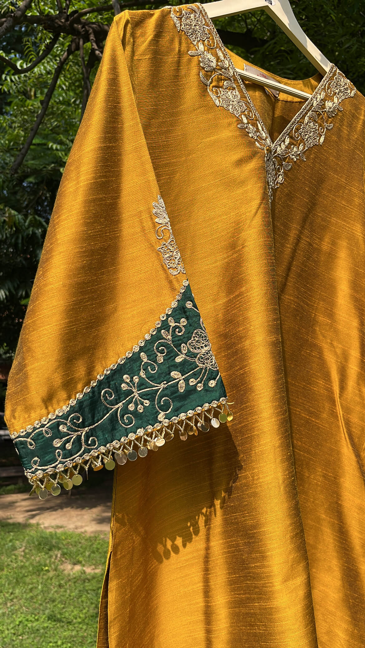 Raw Silk Mustard Co-ord Set