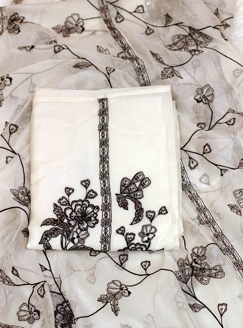 Ivory Mul Chanderi Suit