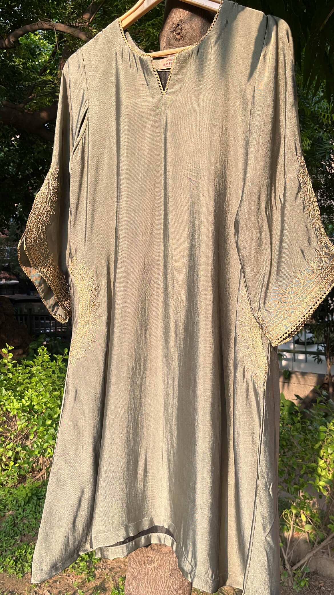 Grey Silk Co-ord Set