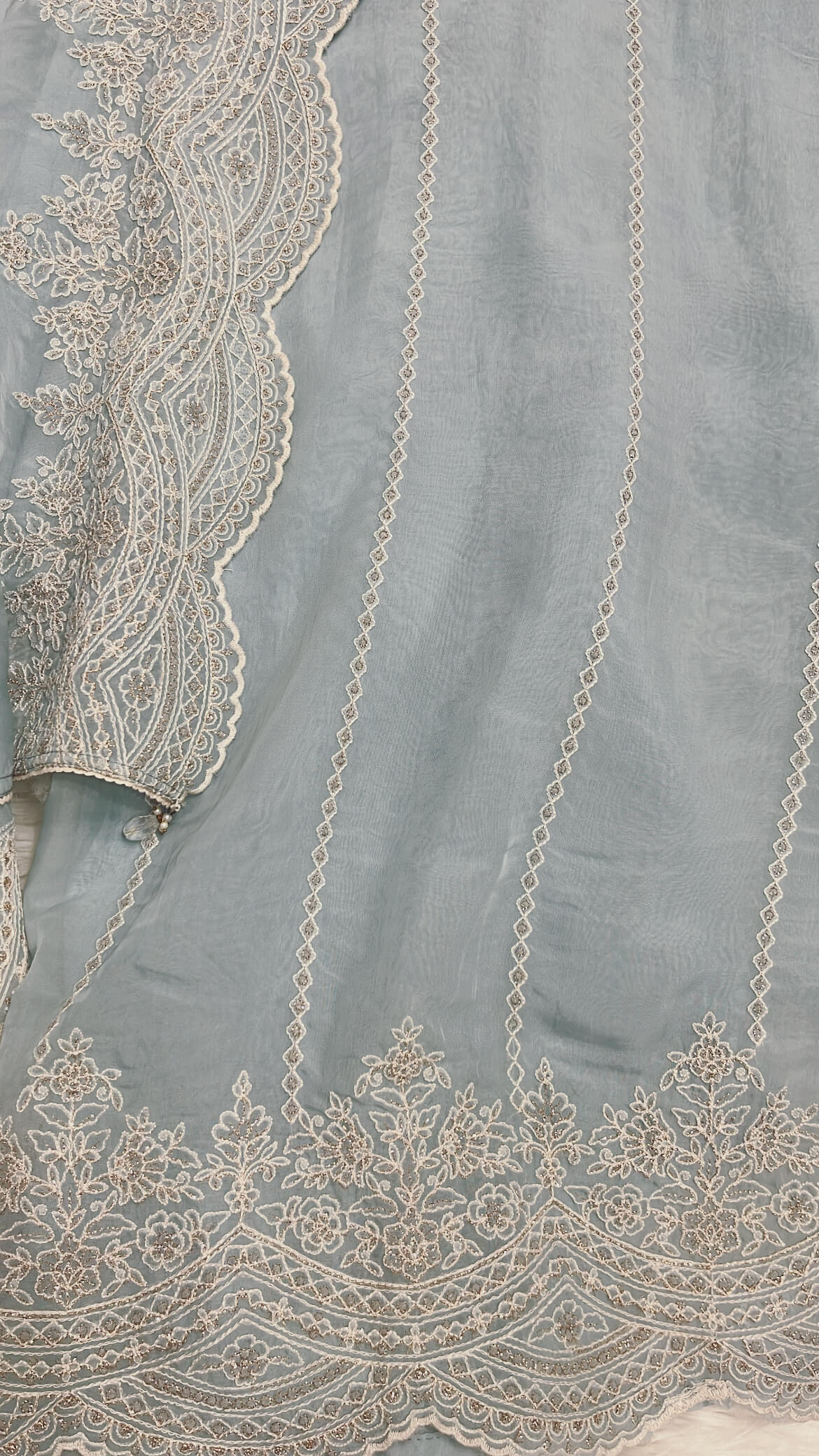 Light Blue Organza Suit