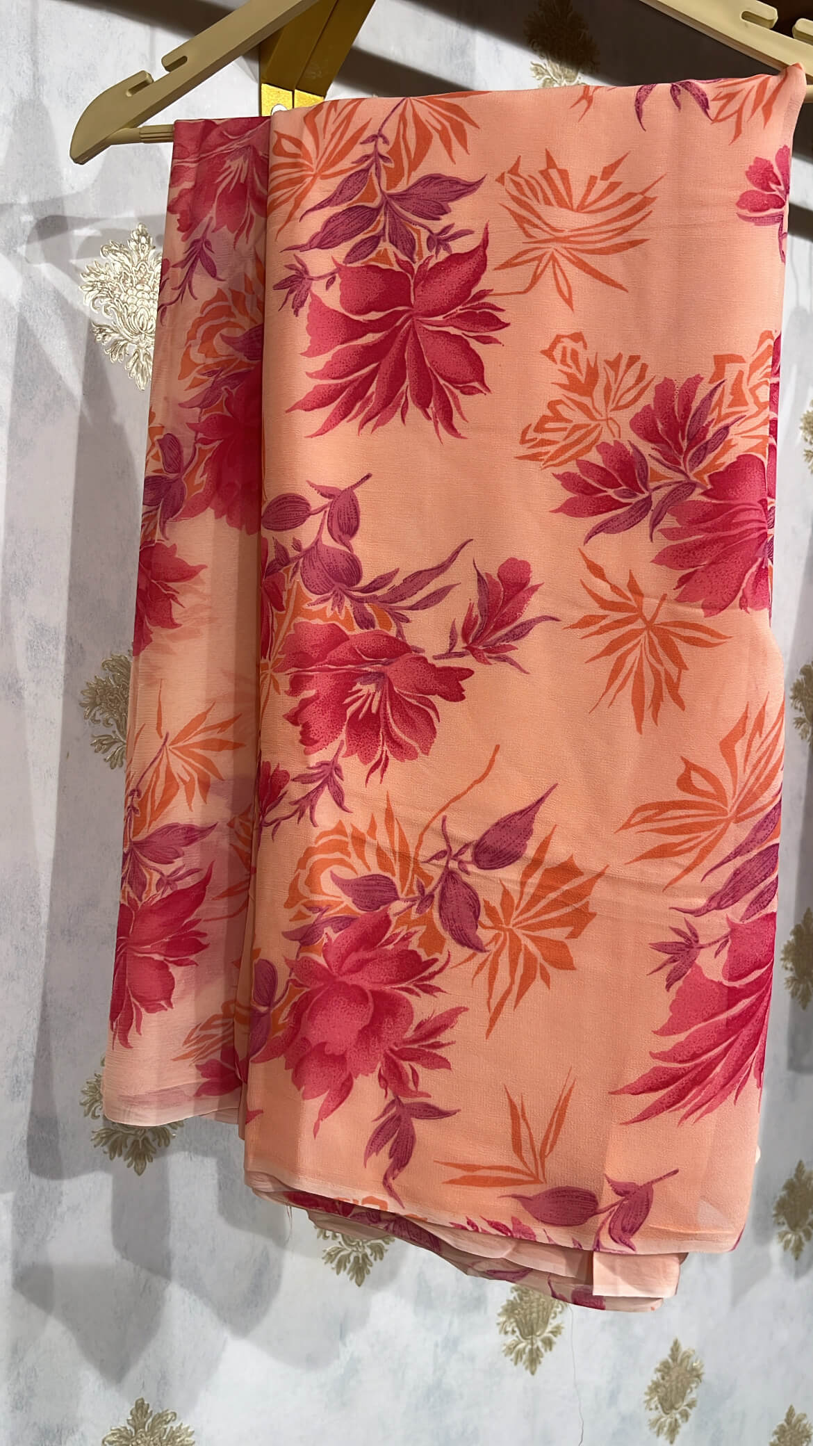 Floral Print Chiffon Unstitched Suit