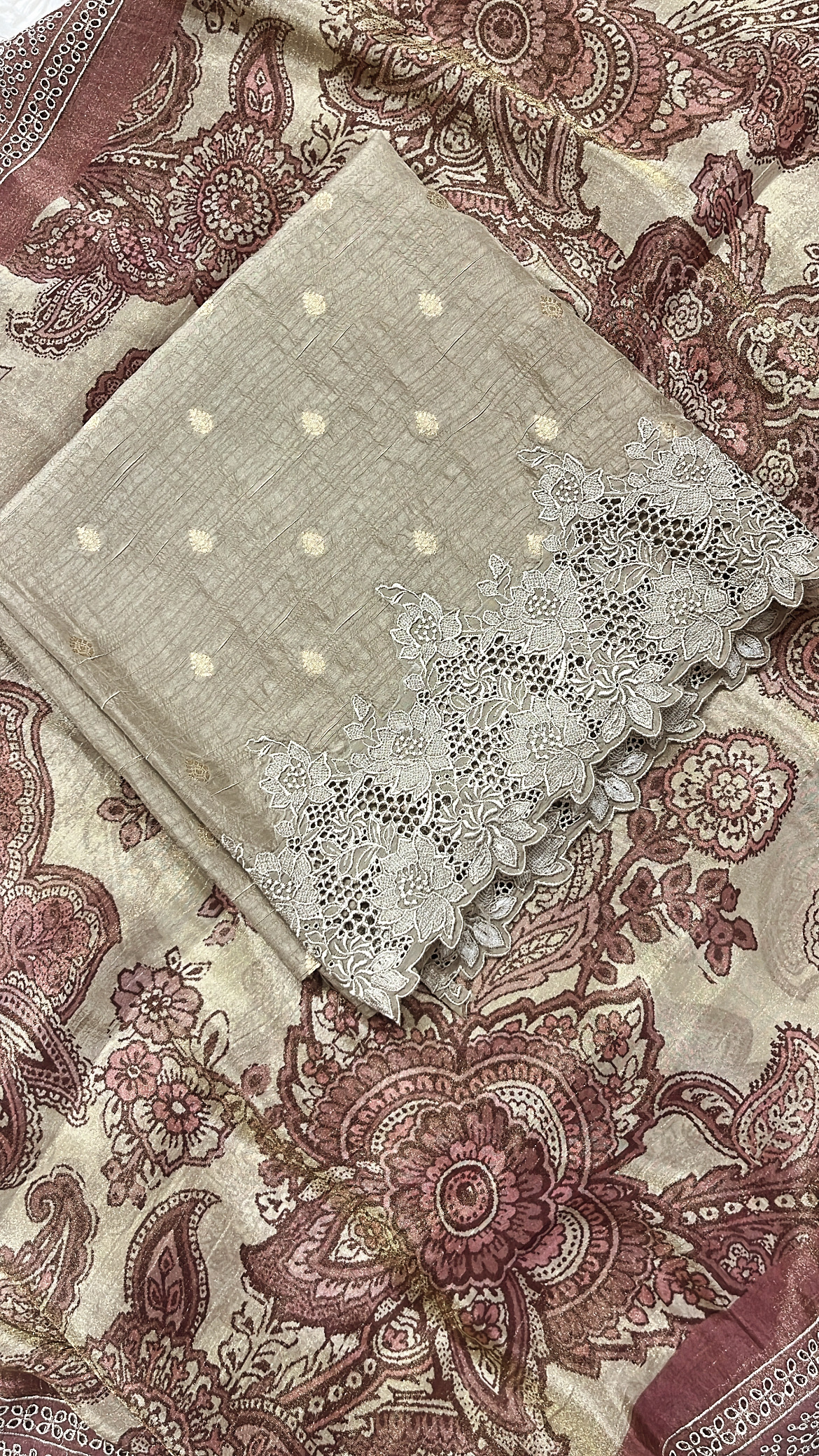 Self Banarsi Mouse Crush Tissue Suit