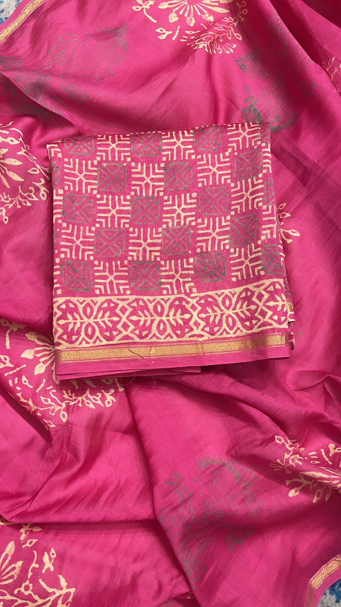 Pink Maheshwari Silk Suit