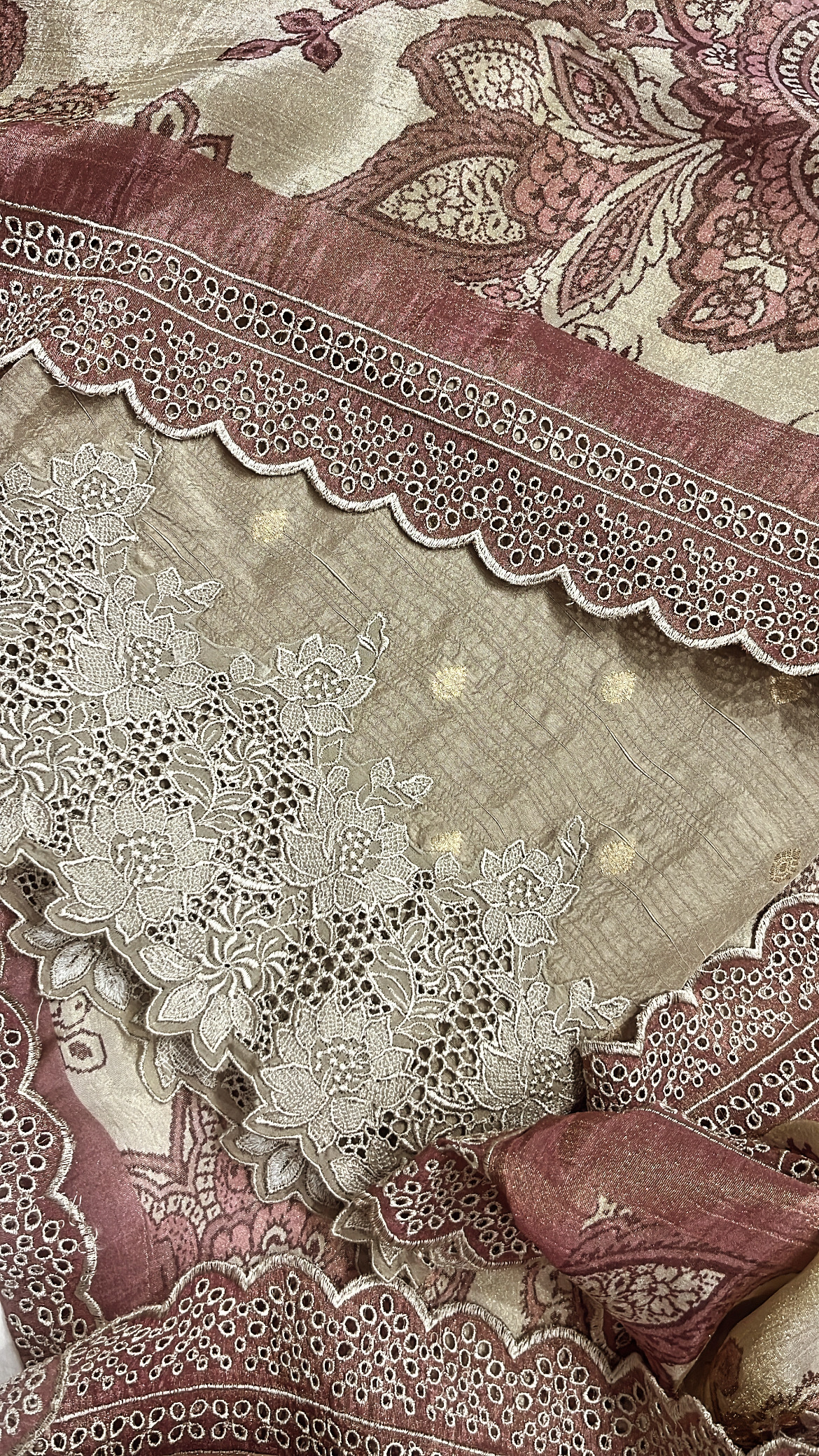 Self Banarsi Mouse Crush Tissue Suit