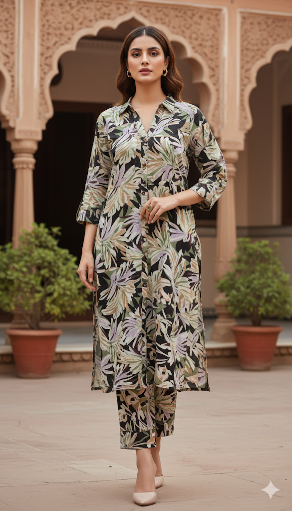 Floral Print Kurta Set