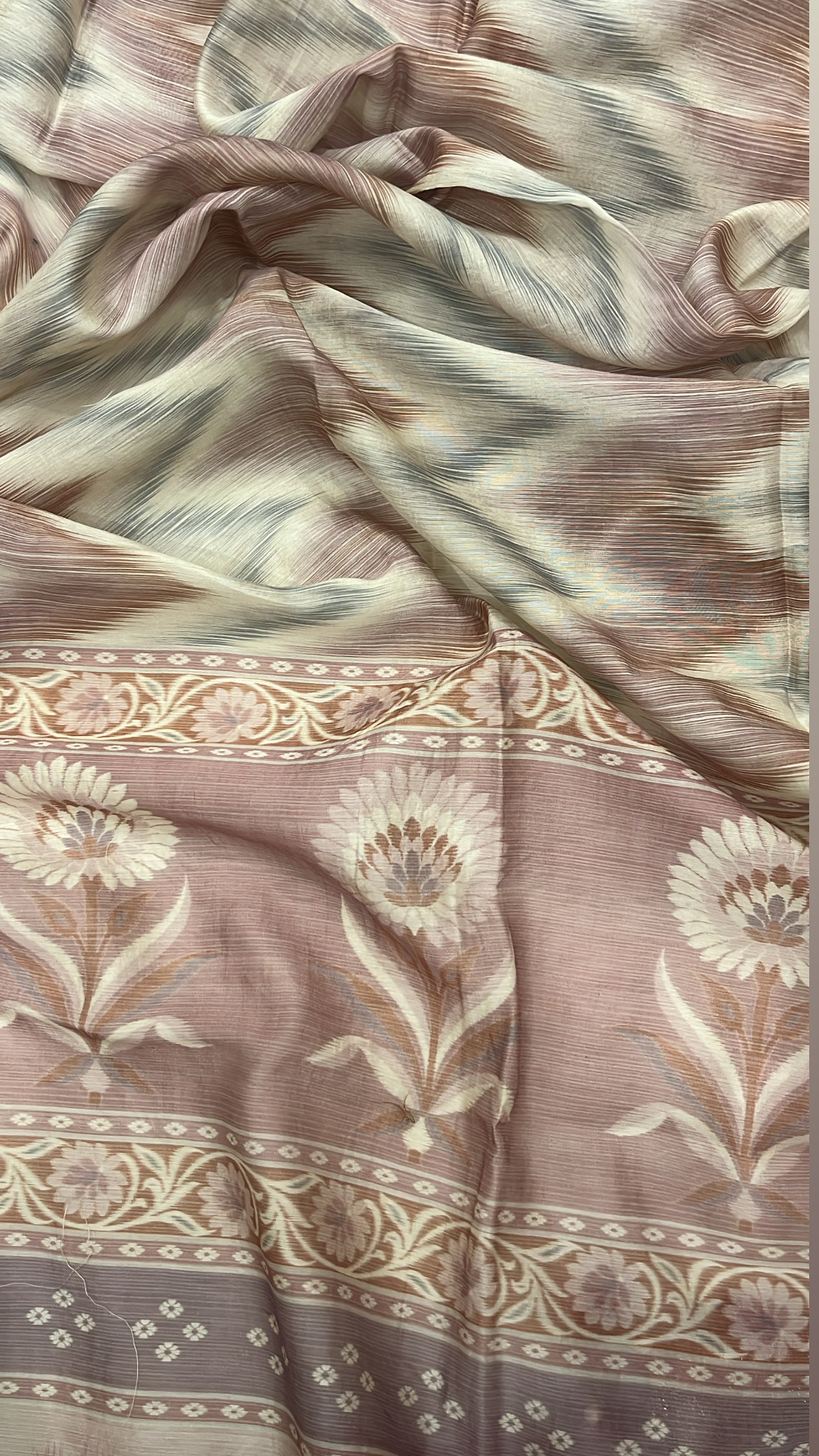 Dusky Pink Calcutta Silk Suit