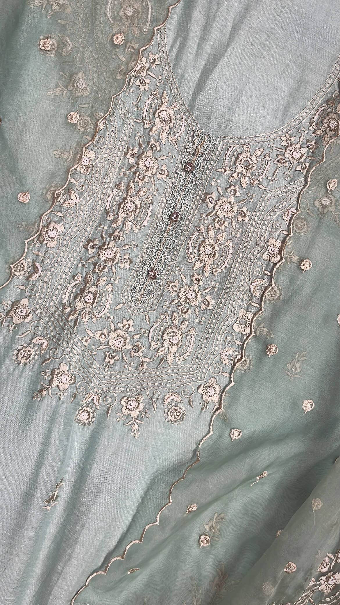 Sea Green Linen Cotton Suit