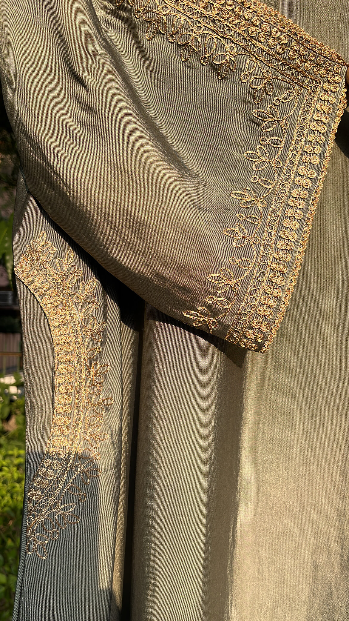 Grey Silk Co-ord Set