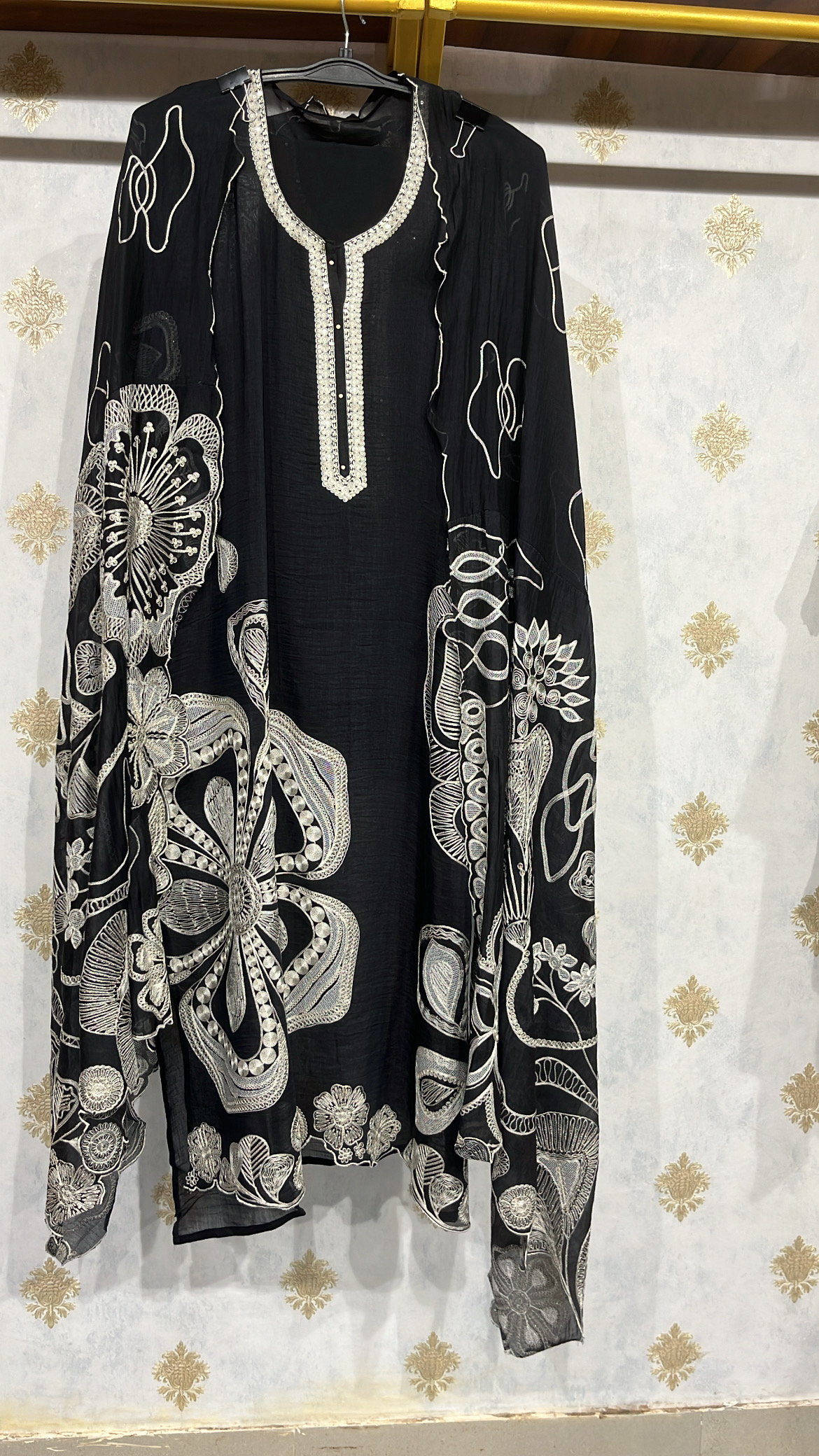 Abu Jani inspired Black Embroidered Suit
