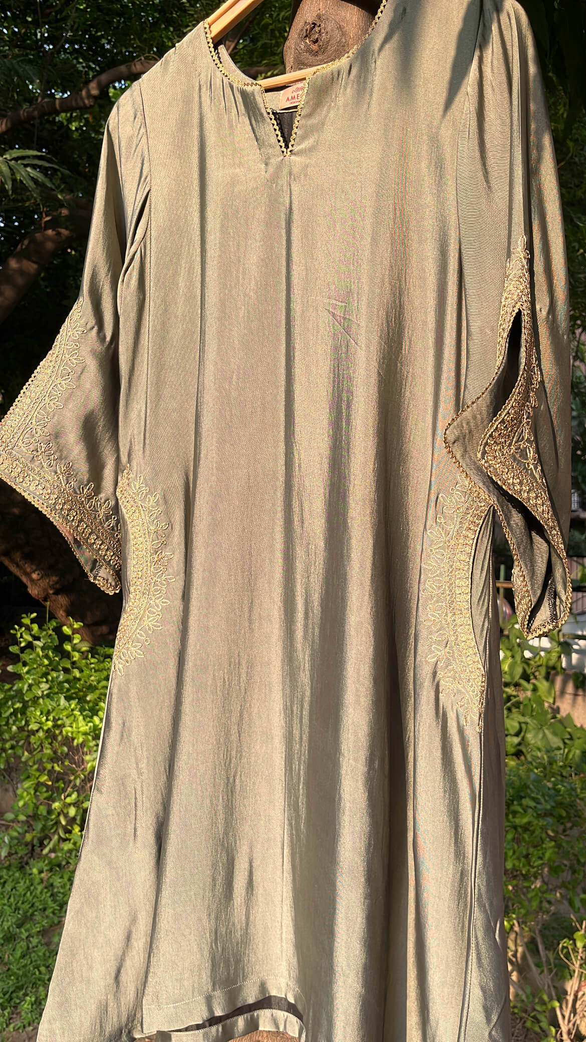 Grey Silk Co-ord Set