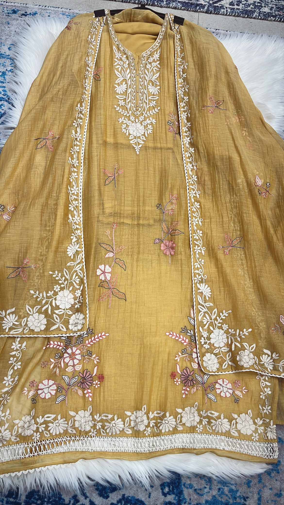 Mustard Yellow Pure Mul Cotton Suit
