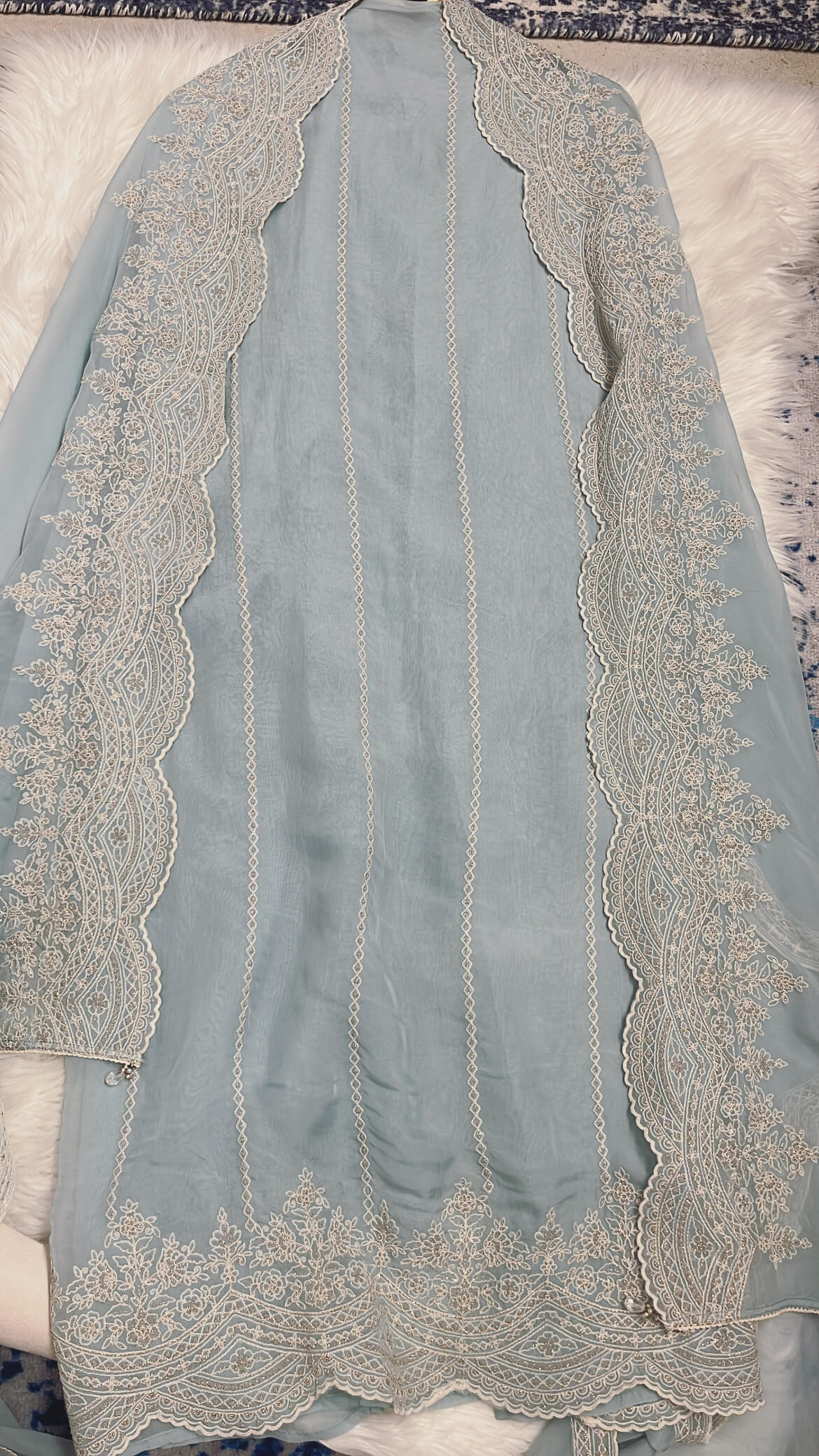 Light Blue Organza Suit