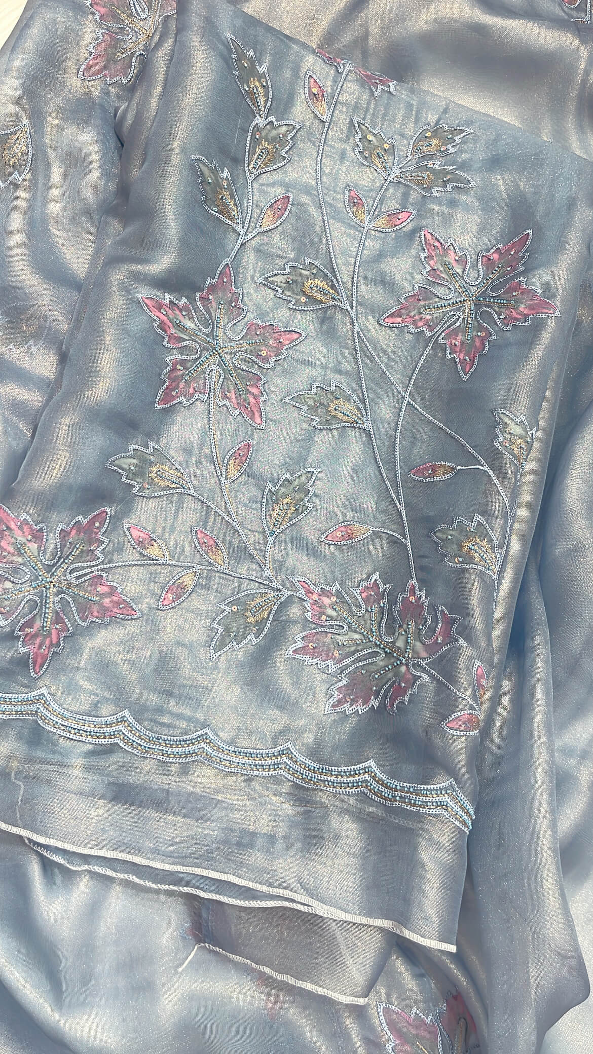 Greyish Blue Tissue Suit