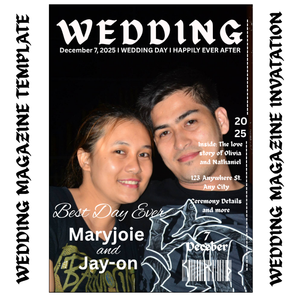 Wedding Magazine Template Invitation - Customized and Fully Editable