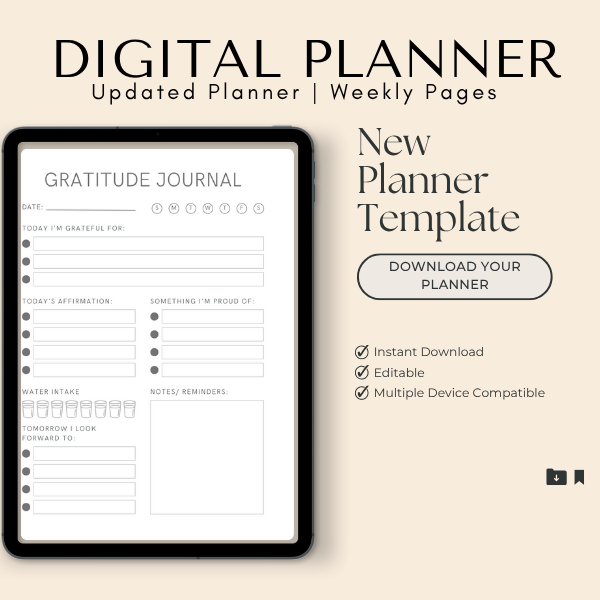 PLANNER - PLAN YOUR DAILY, WEEKLY ACTIVITIES (EDITABLE)
