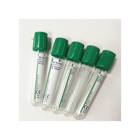 Tube de prélèvement Lithium héparine (Tubes verts) (B/100)