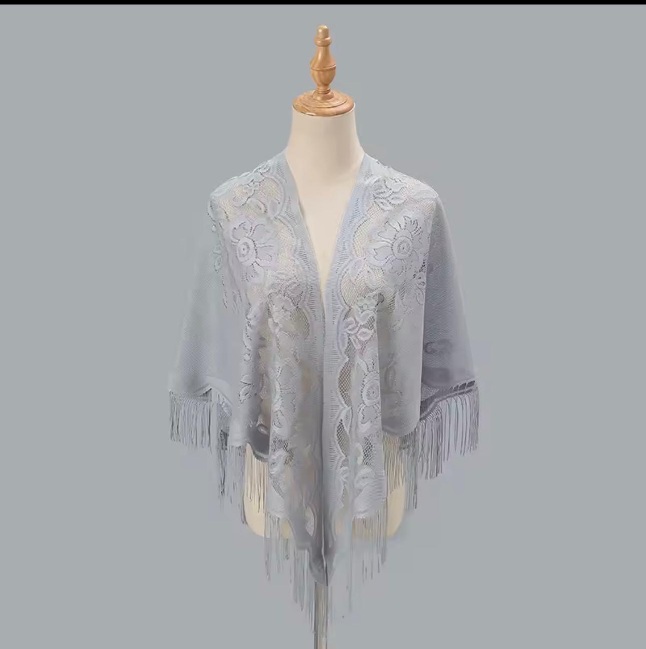 New Lurxe Lace Women Scarf Shawls Fringe Solid Pashmina 