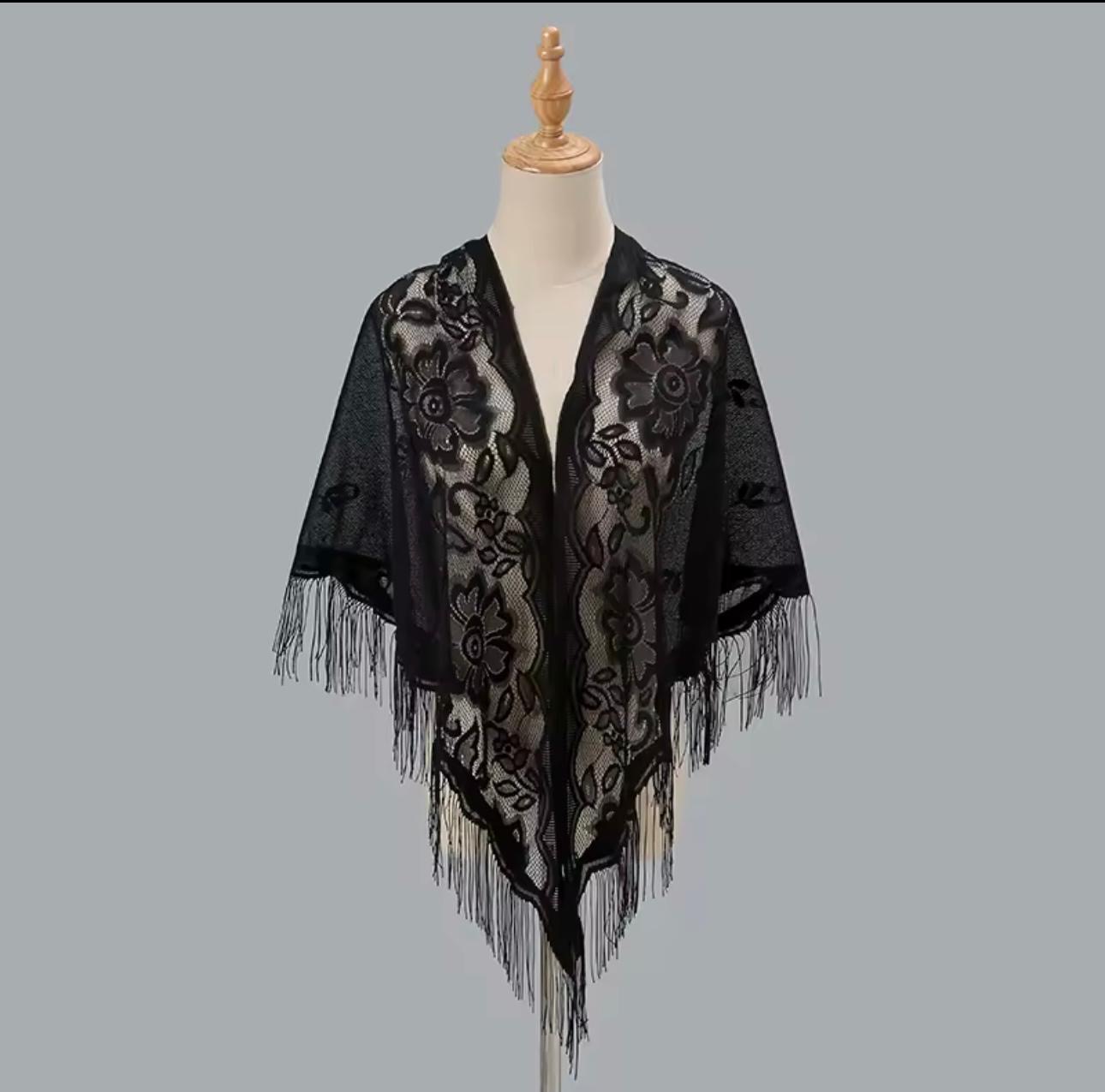 New Lurxe Lace Women Scarf Shawls Fringe Solid Pashmina 