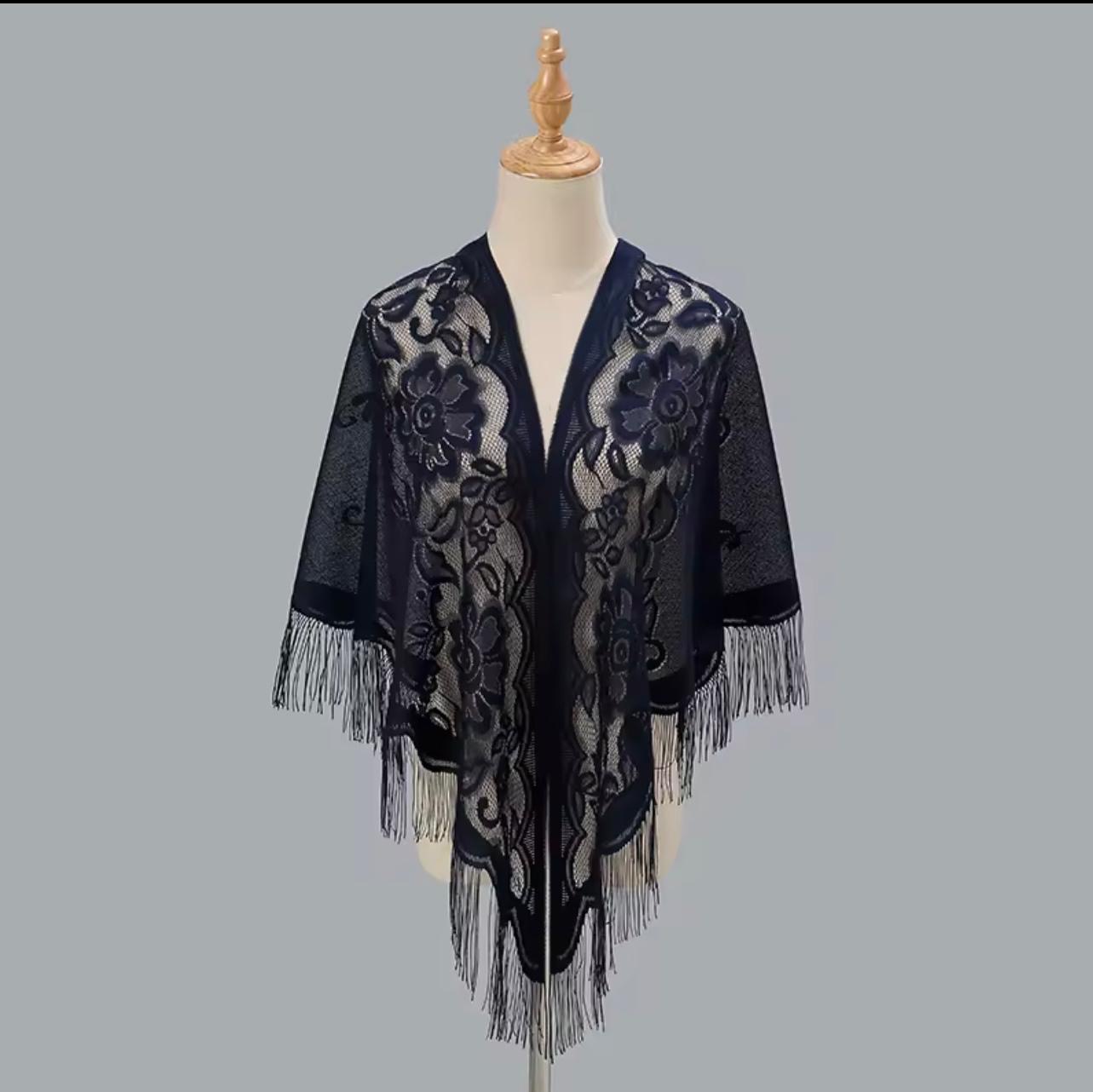 New Lurxe Lace Women Scarf Shawls Fringe Solid Pashmina 