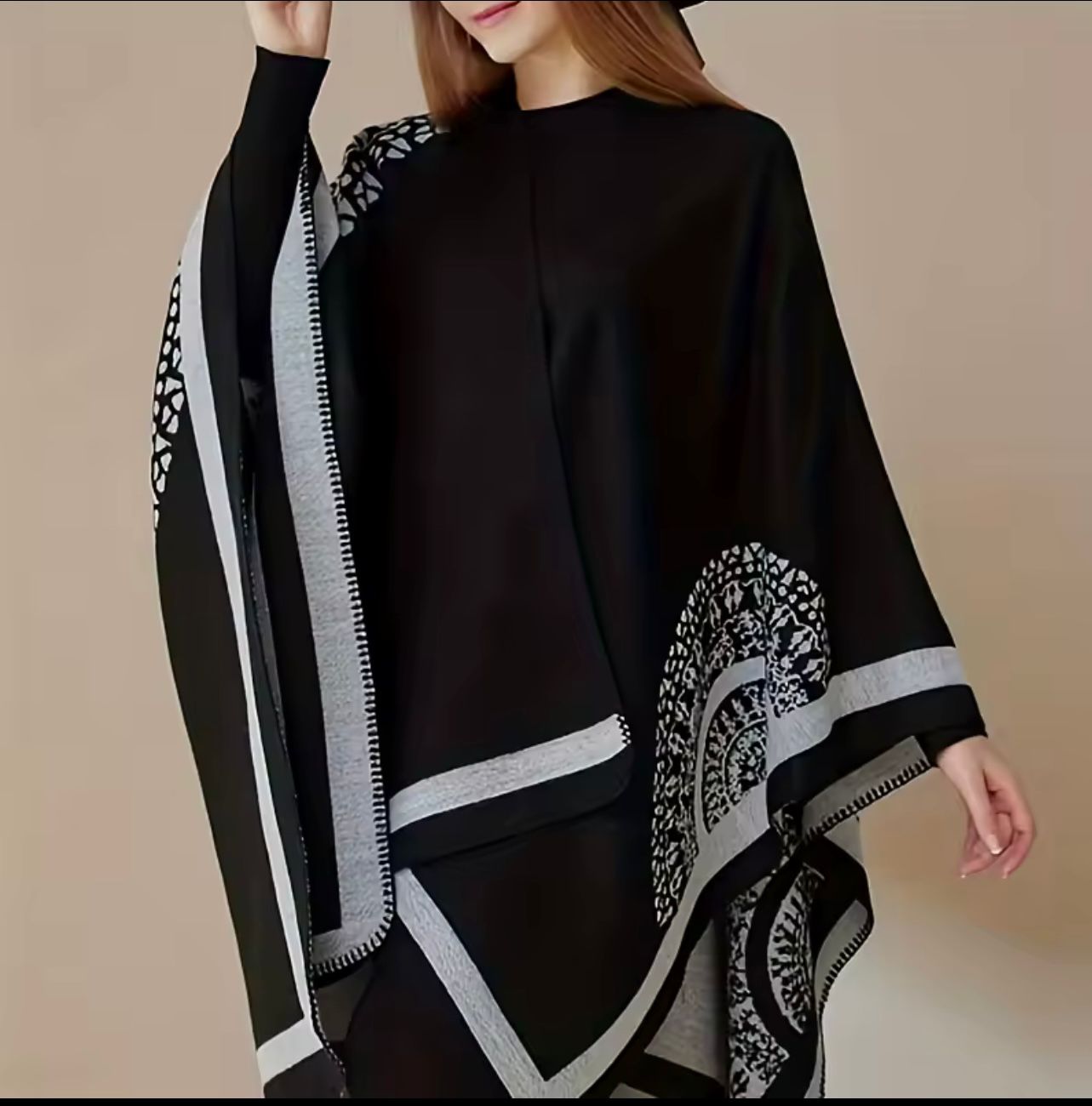 New Slit Warm Large Shawl m