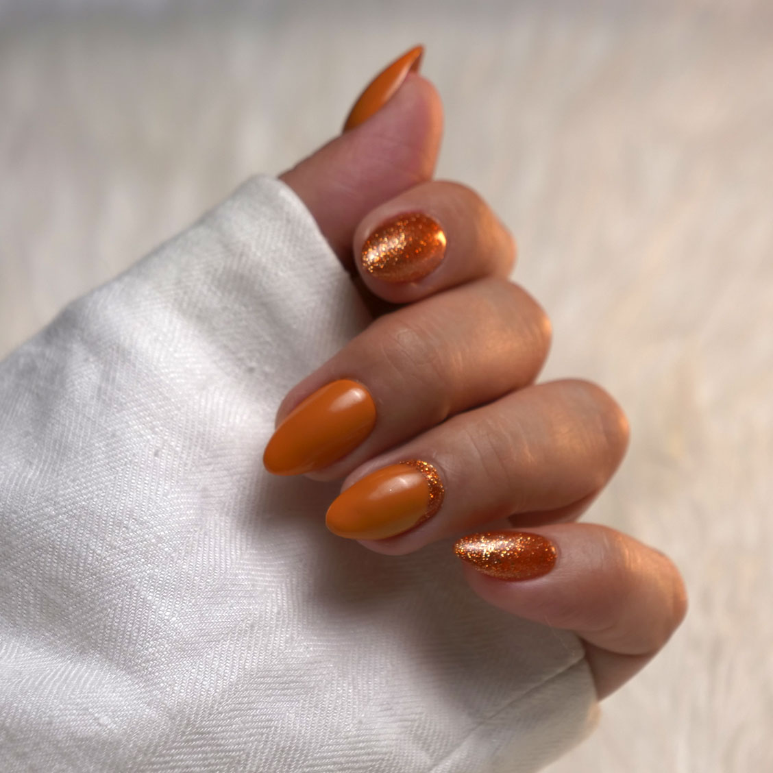 Orange pailletée