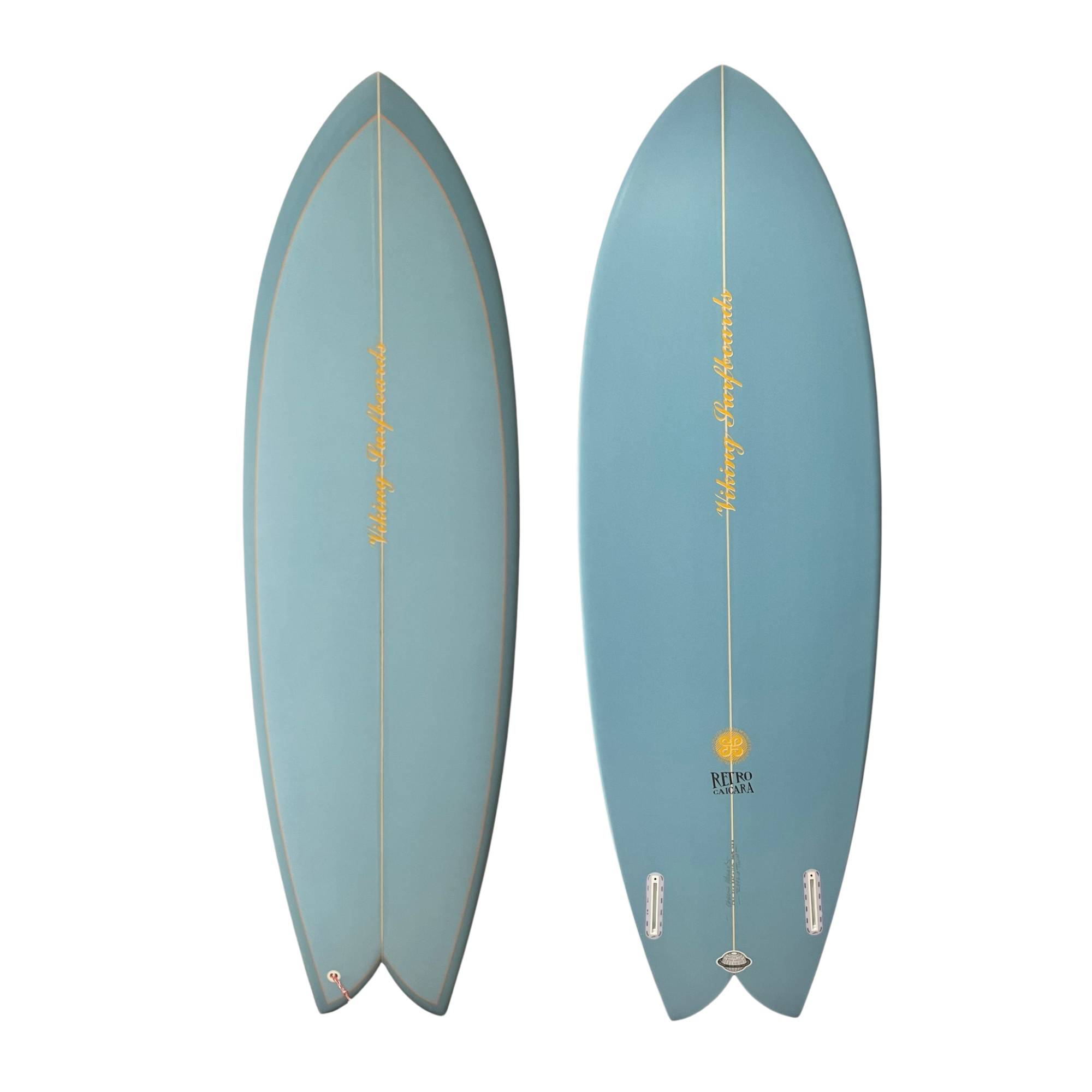 Shortboard - Viking - Retro Twin - PU - 5'8