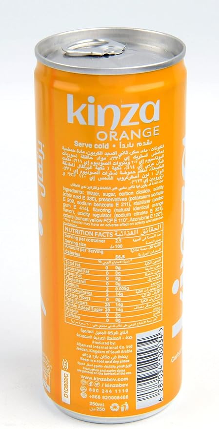Kinza Orange CSD - 250ml x 30 Pcs