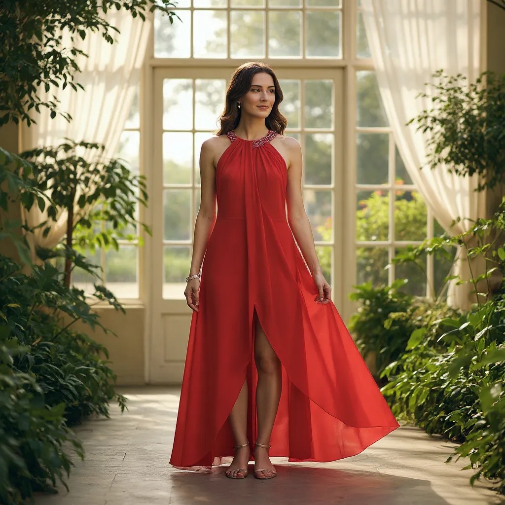 Vestido rojo elegante