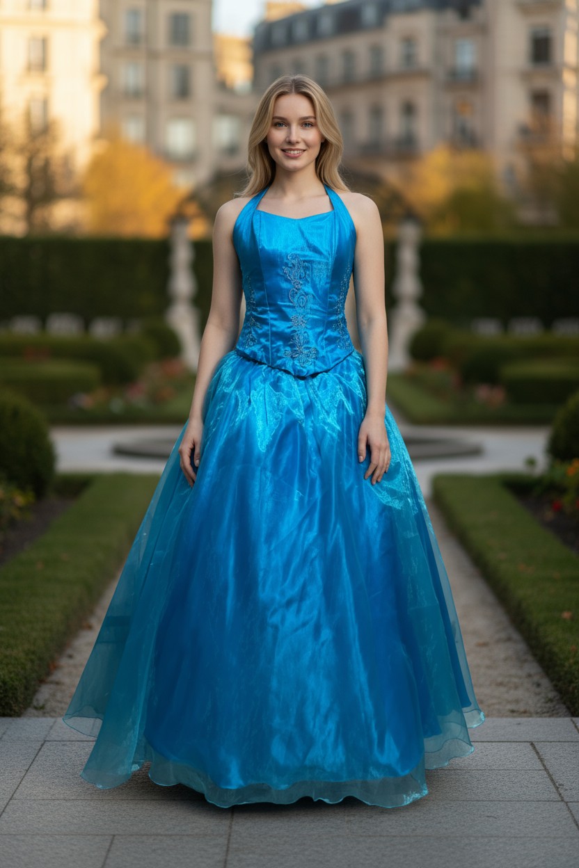 Vestido de gala azul