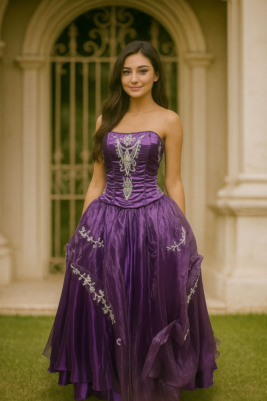 Vestido de fiesta morado