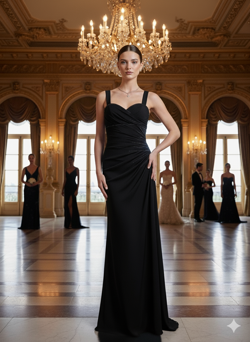 Vestido de gala negro