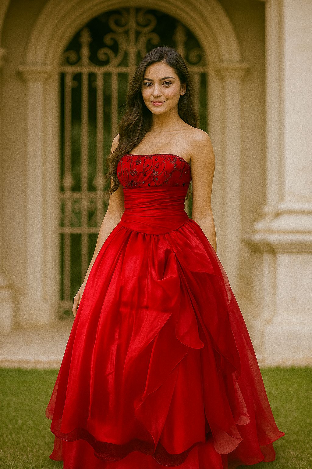 Vestido de gala rojo