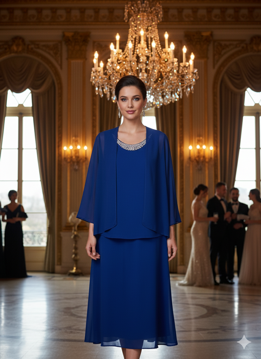 Vestido azul elegante