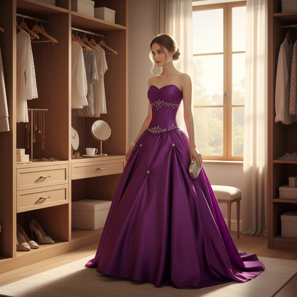 Vestido de gala morado