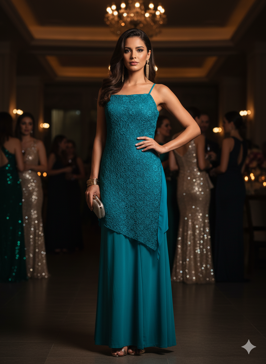 Vestido de fiesta azul