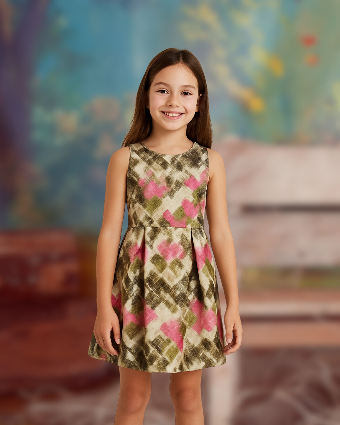Vestido infantil estampado