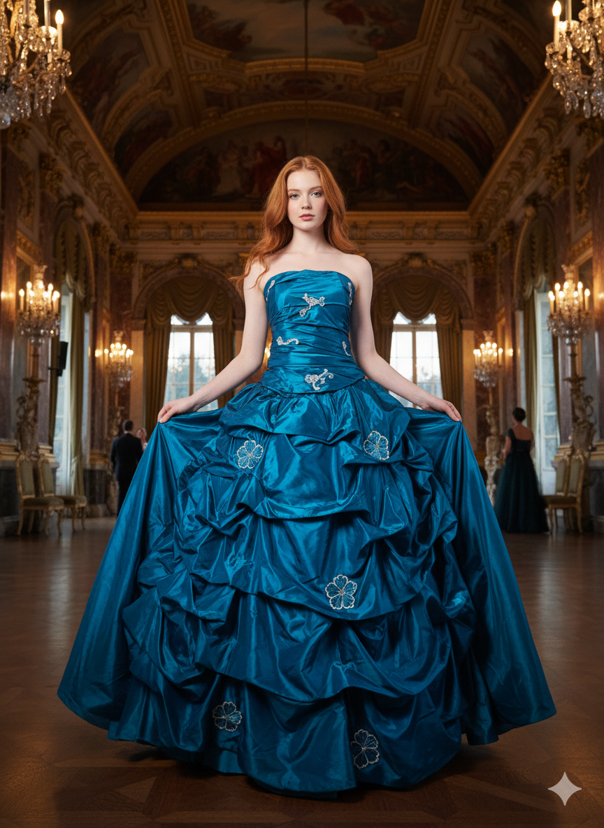 Vestido de gala azul