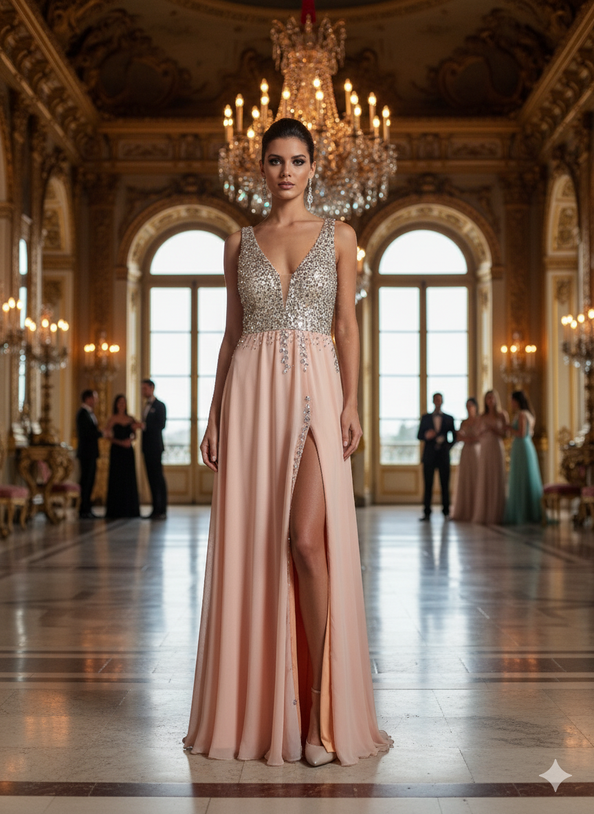 Vestido de gala elegante