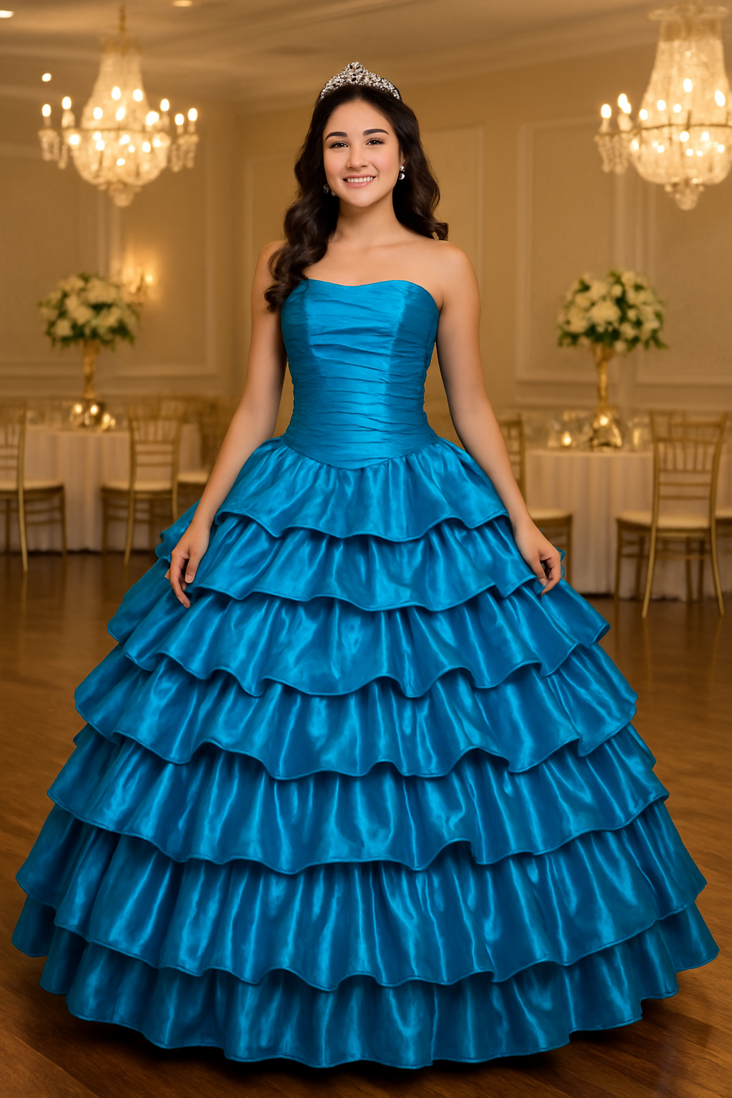 Vestido de Fiesta Azul